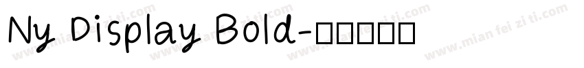 Ny Display Bold字体转换